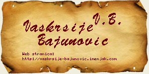 Vaskrsije Bajunović vizit kartica